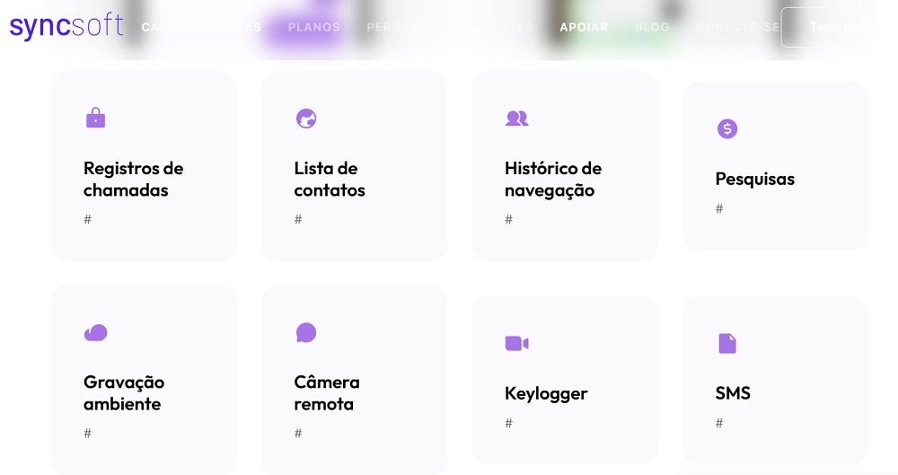 Funcionalidades do Spymaster do Syncsoft em detalhes