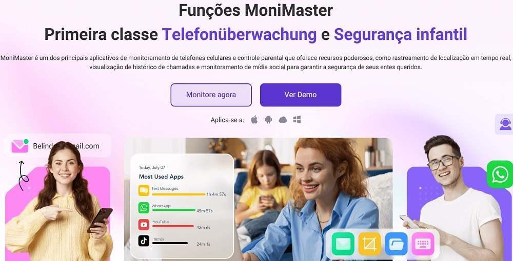 Funcionalidades principais do MoniMaster