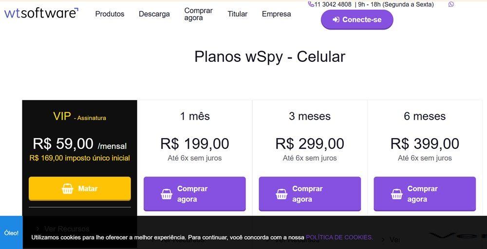 Preços do wSpy Pro