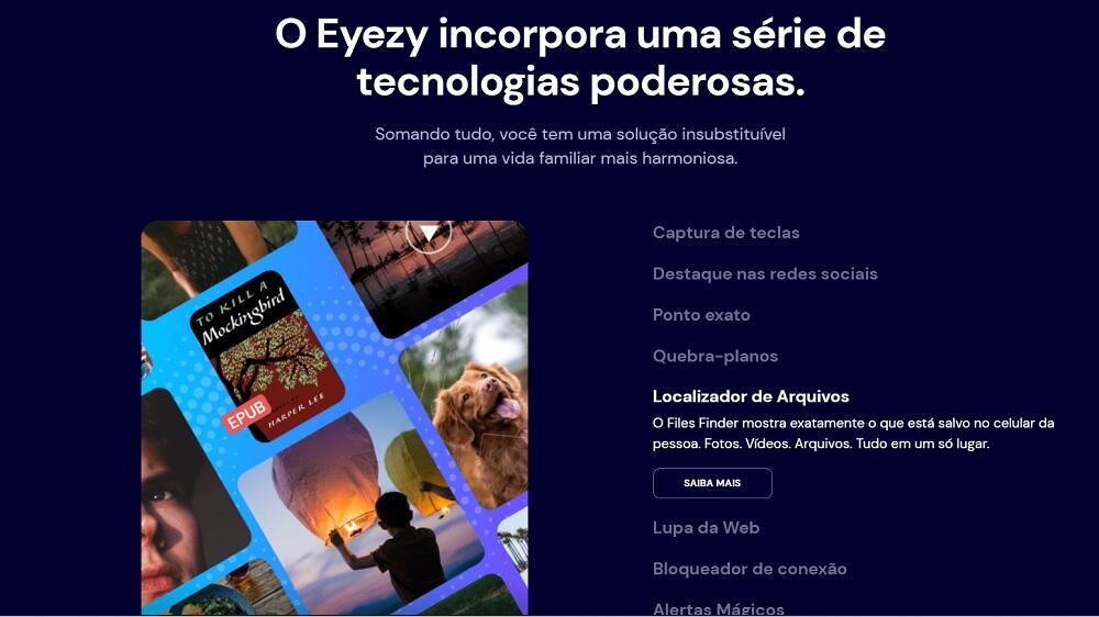 Principais recursos do Eyezy