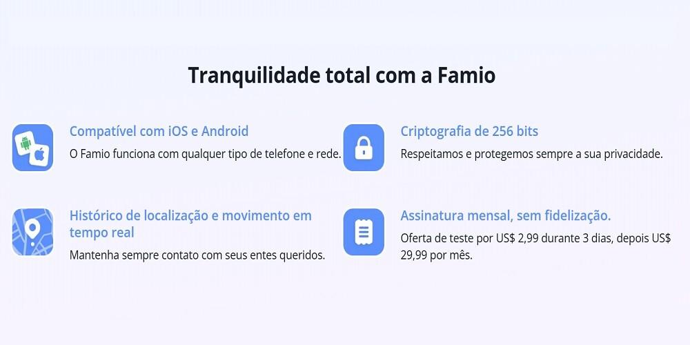 Principais recursos do Famio