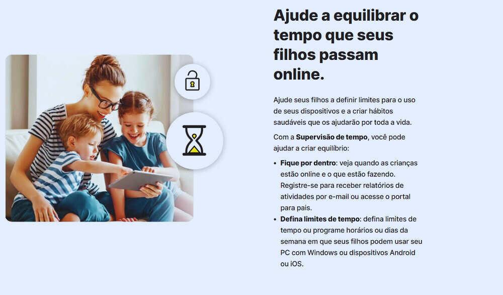 Quais s&atilde;o os principais recursos do Norton Family