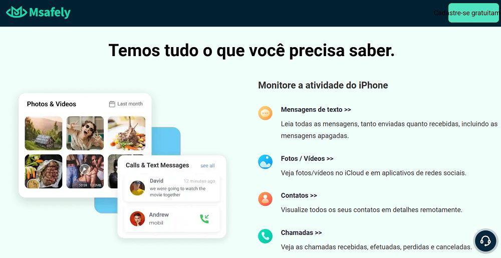 Recursos principais do Msafely