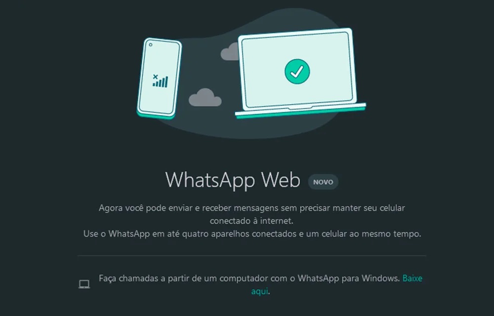 WhatsApp Web ou dispositivos conectados para clonar o WhatsApp de outra pessoa no meu celular