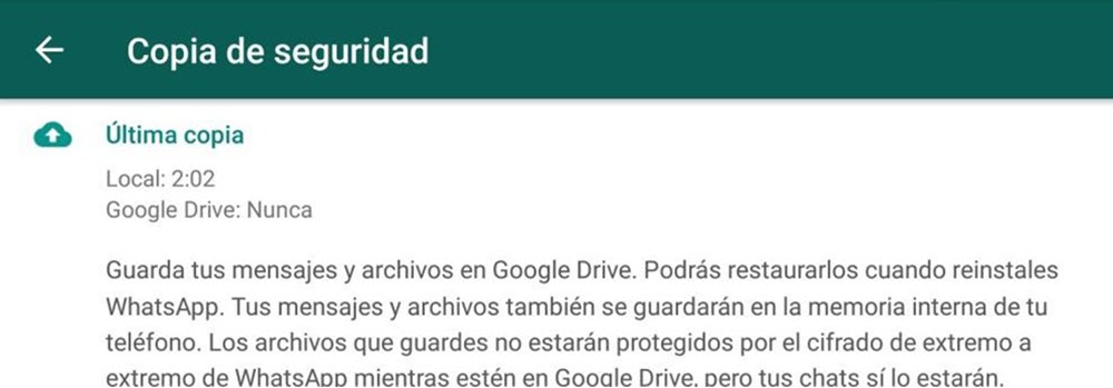 Acceso a copias de seguridad de WhatsApp para espiar WhatsApp