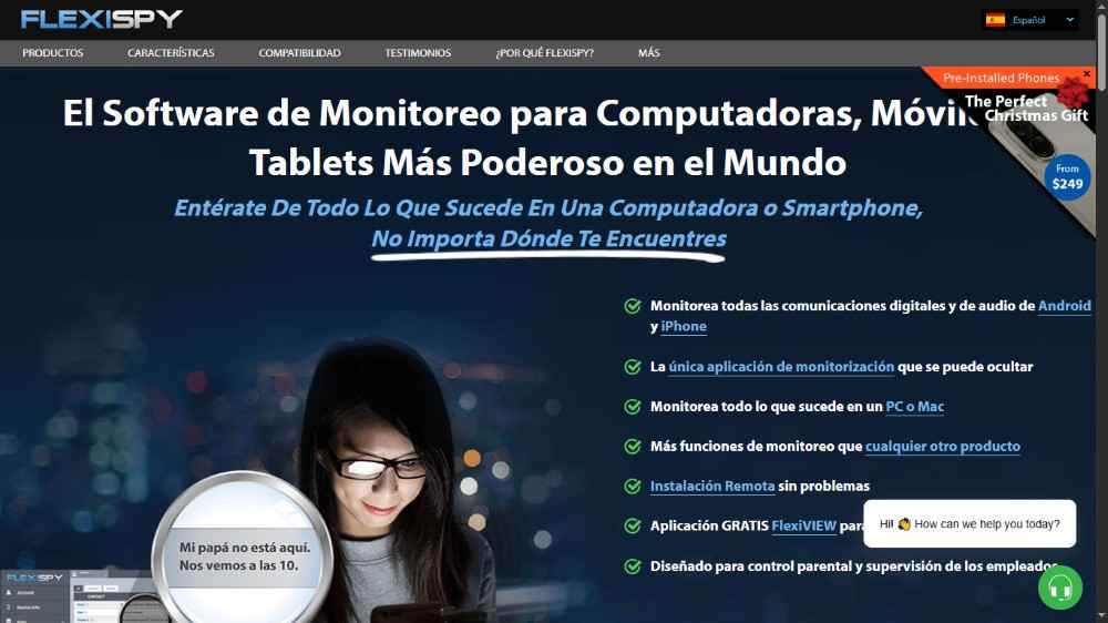 FlexiSPY app para ver mensajes de WhatsApp de otro celular
