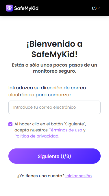 Regístrate en SafeMyKid