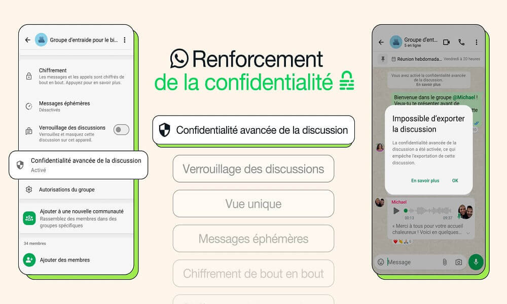 Attention à la confidentialité lors de la réception de messages WhatsApp d’un autre téléphone