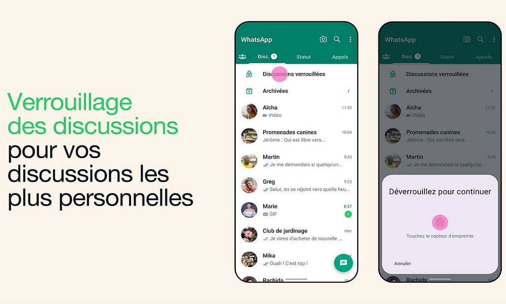 Protéger compte WhatsApp