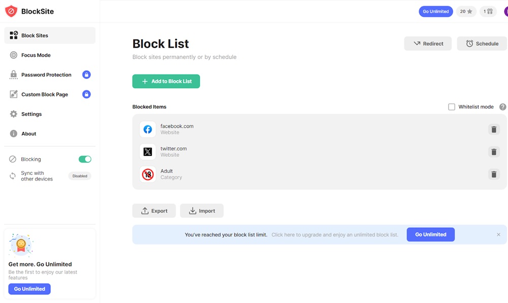 Use Browser Extensions Like BlockSite