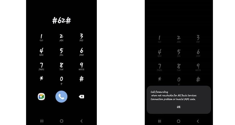 Phone Hacked Code to Check for Forwarding When Unreachable
