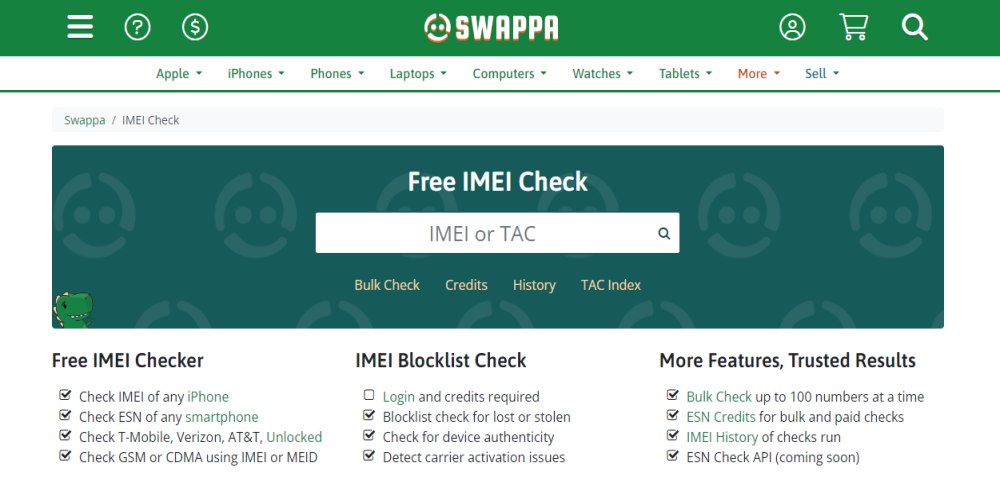 Using Swappa to Track Lost Phone Via IMEI