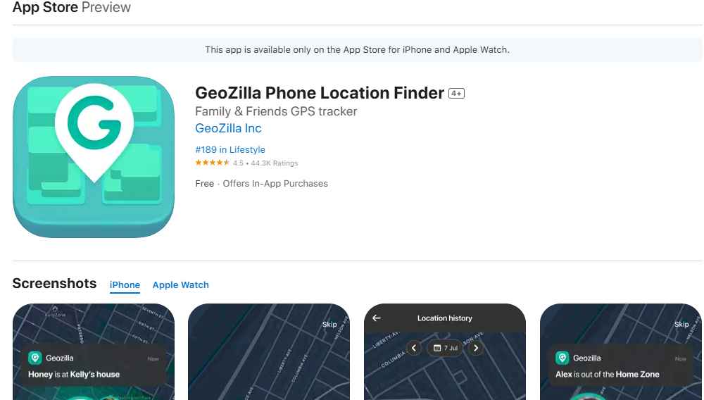 GeoZilla Family Locator Free