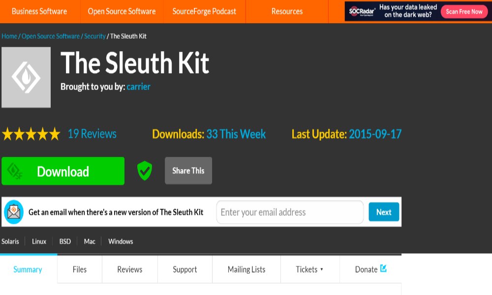 SleuthKit App to Track Location of Phone