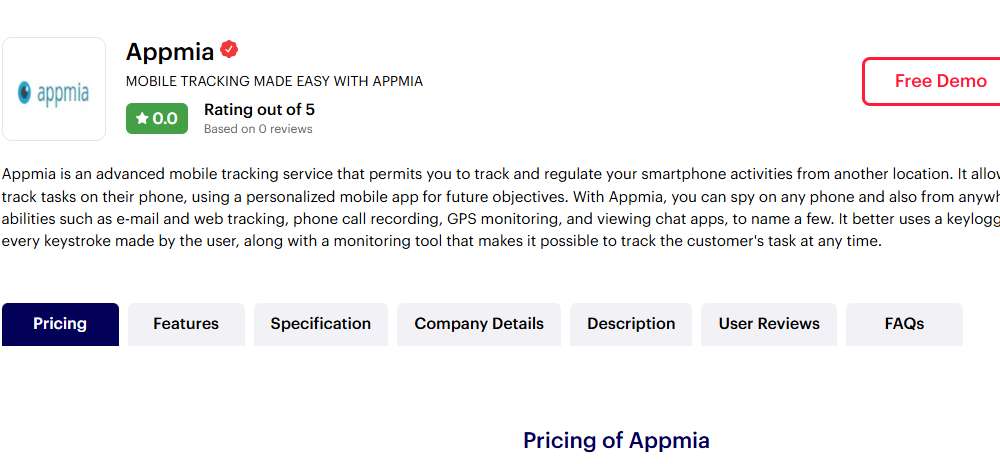 Appmia Facebook Messenger Spy App without Target Phone