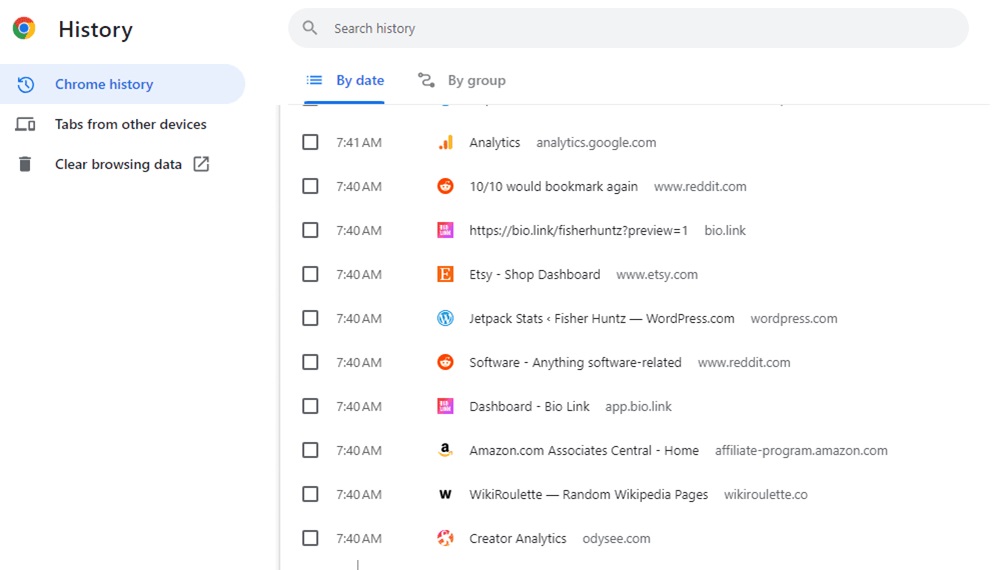 Check Browser History and Open Sessions to Get into Somebody's Facebook