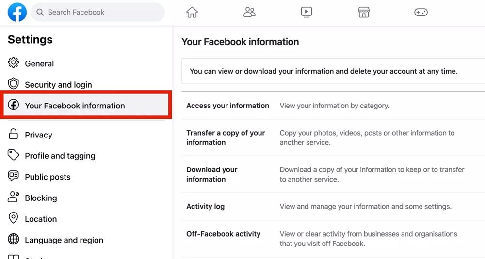 Download Your Facebook Data to Retrieve Facebook Deleted Messages