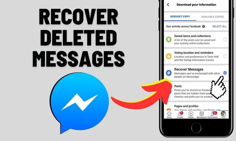 Recover Deleted Messages from Facebook