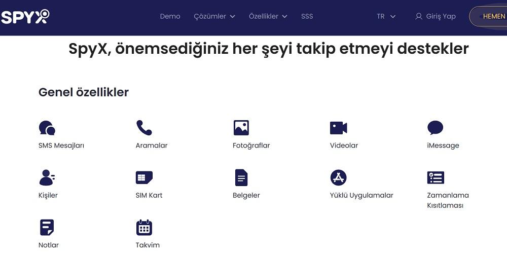 SpyX uygulamasının &ouml;ne &ccedil;ıkan &ouml;zellikleri