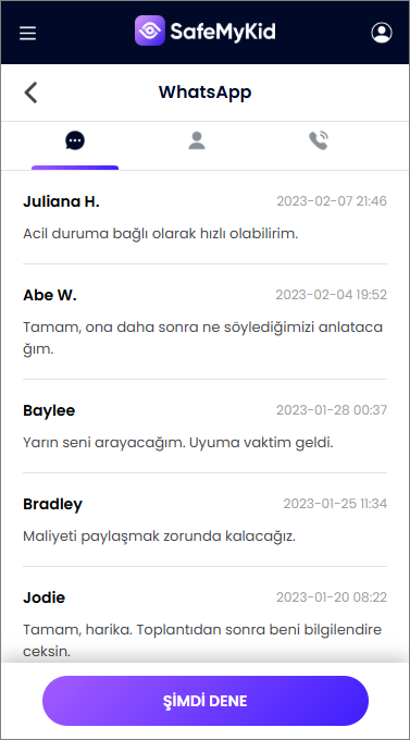 Android’de WhatsApp çevrimiçi aktivitesini takip edin