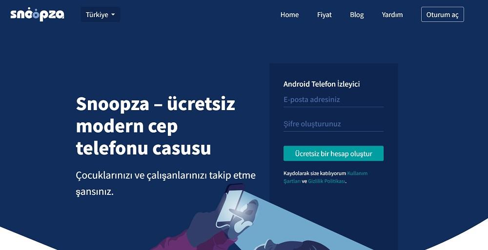 Snoopza tamamen ücretsiz takip programı